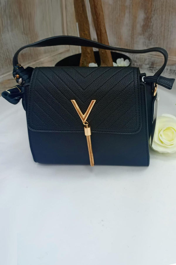 Wide Strap Tassel Shoulder Bag