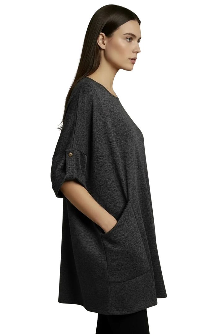 heathered textured tunic top wholesale
