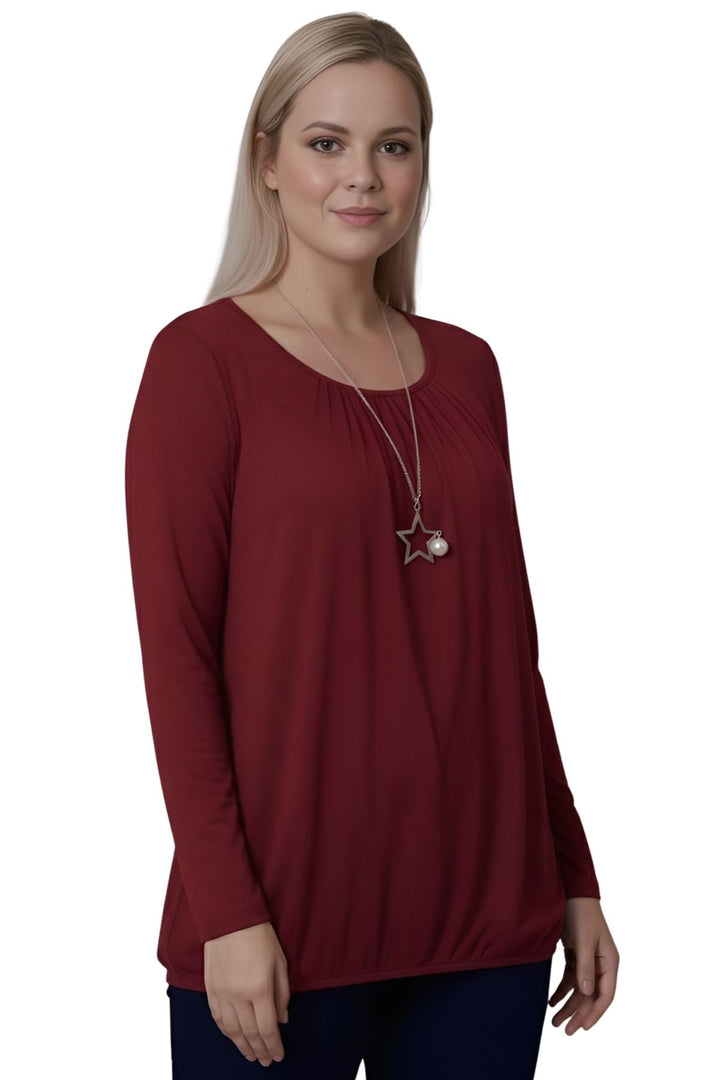 relaxed fit viscose jersey top
