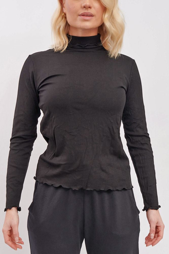 Plain Ribbed Viscose Jumper