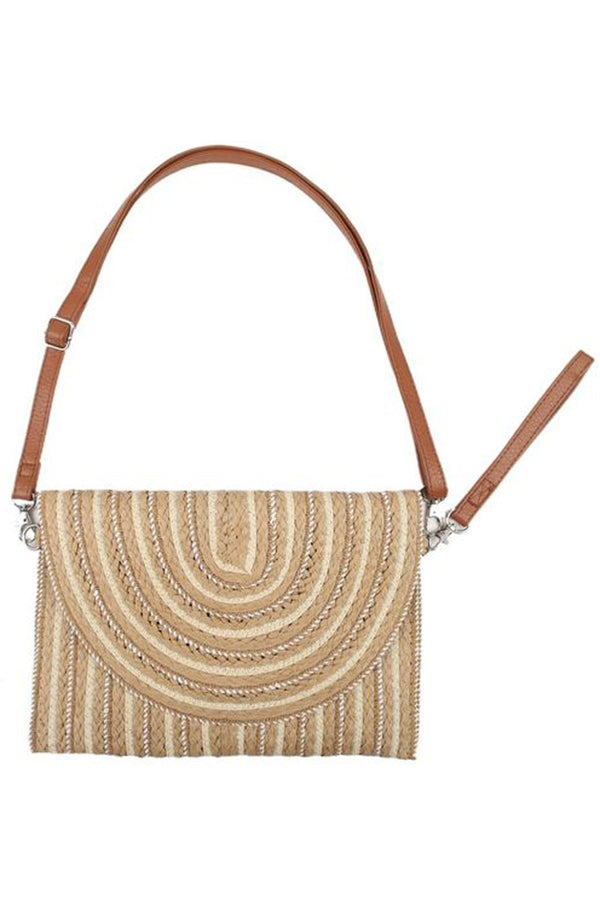 Straw Wrist Strap Clutch Bag