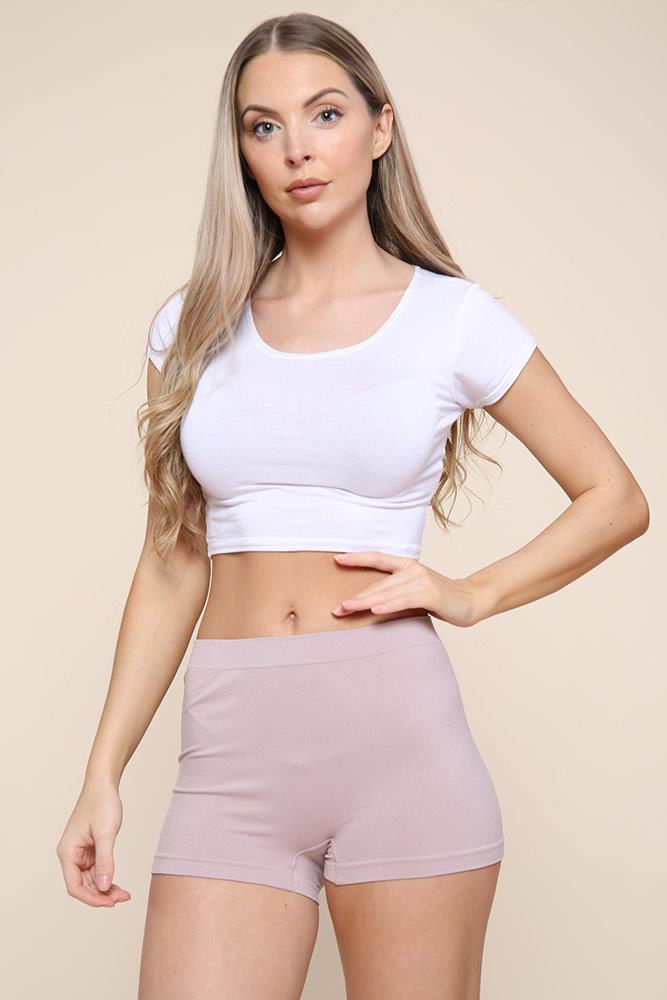 Ladies boxer shorts with high waist design