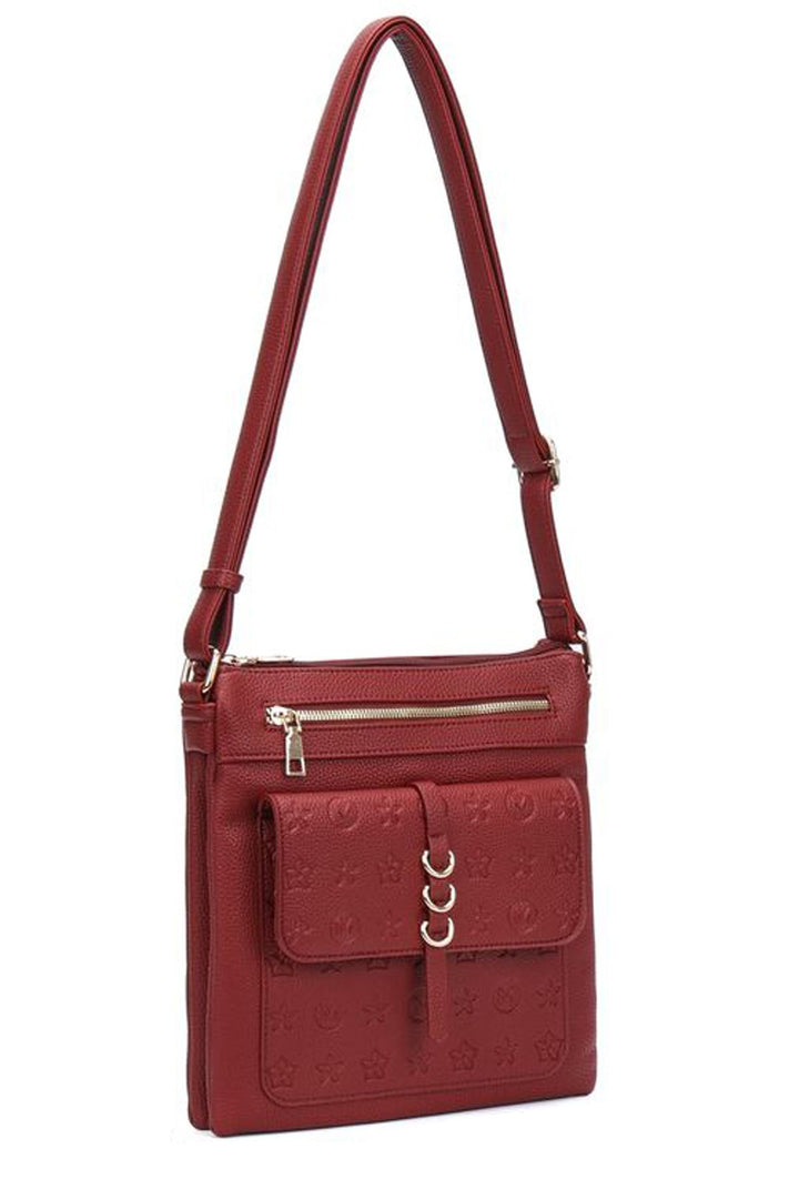 Front Pocket Adjustable Strap Shoulder Bag
