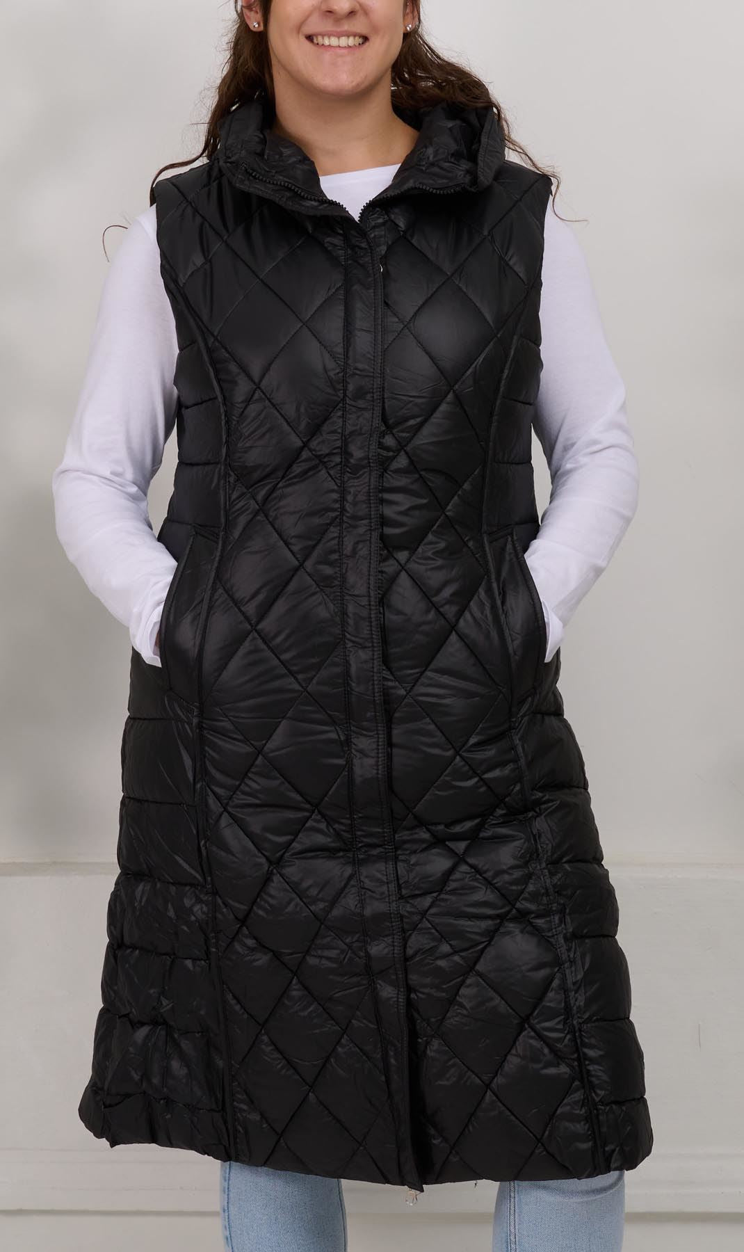 Plain Quilted Padded Nylon Gilet