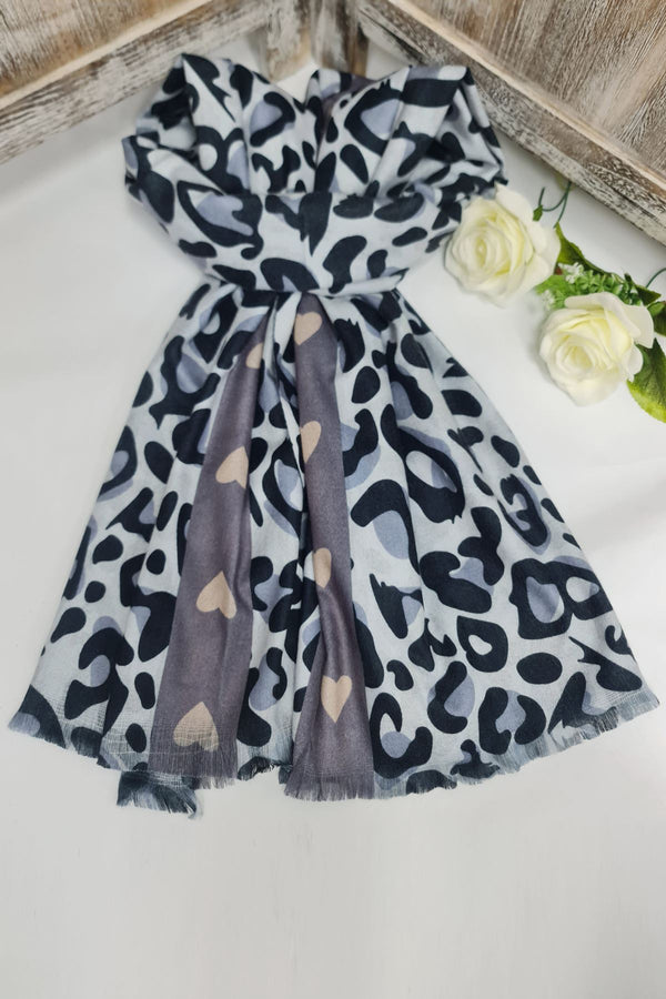 Heart Leopard Print Scarves