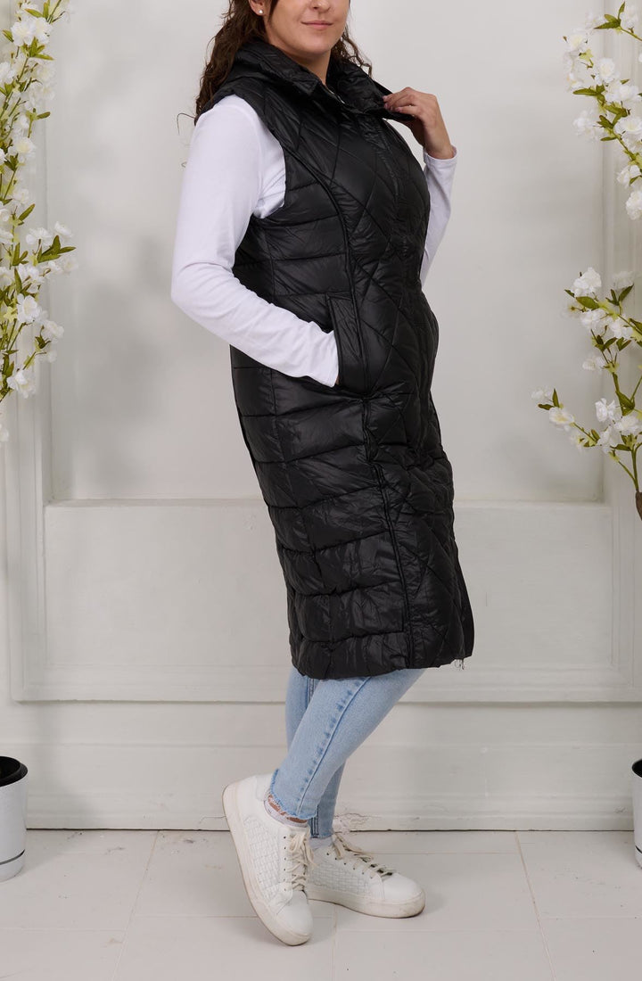 Plain Quilted Padded Nylon Gilet
