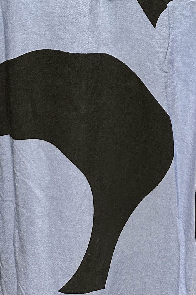 Swirl Print Dipped Hem Shirt