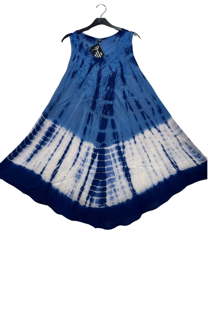 Tie Dye Print Asymmetrical Hem Dress