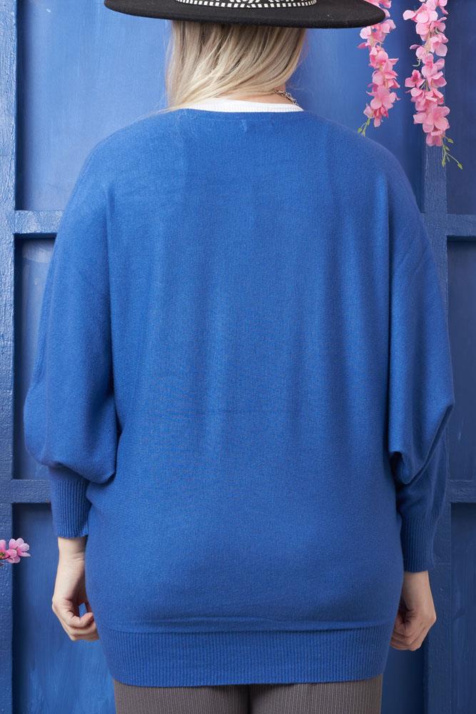 Diamante Knitted Tunic Viscose Top