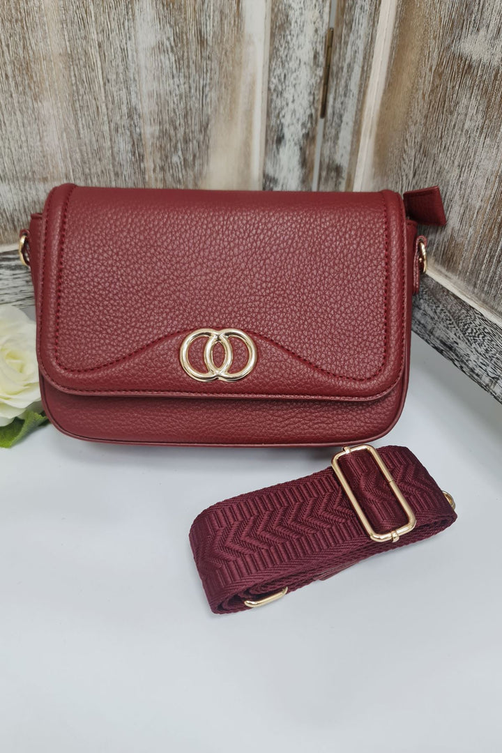 Ring Detail Wide Strap Crossbody Bag