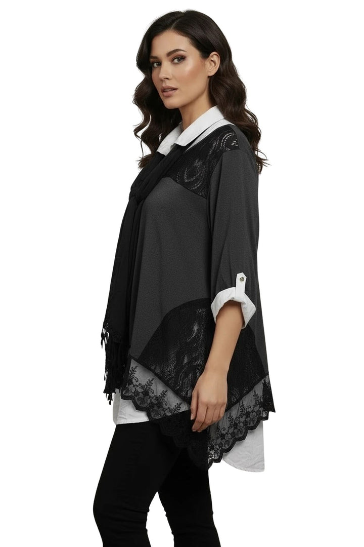 soft floral layered hem top bulk buy
