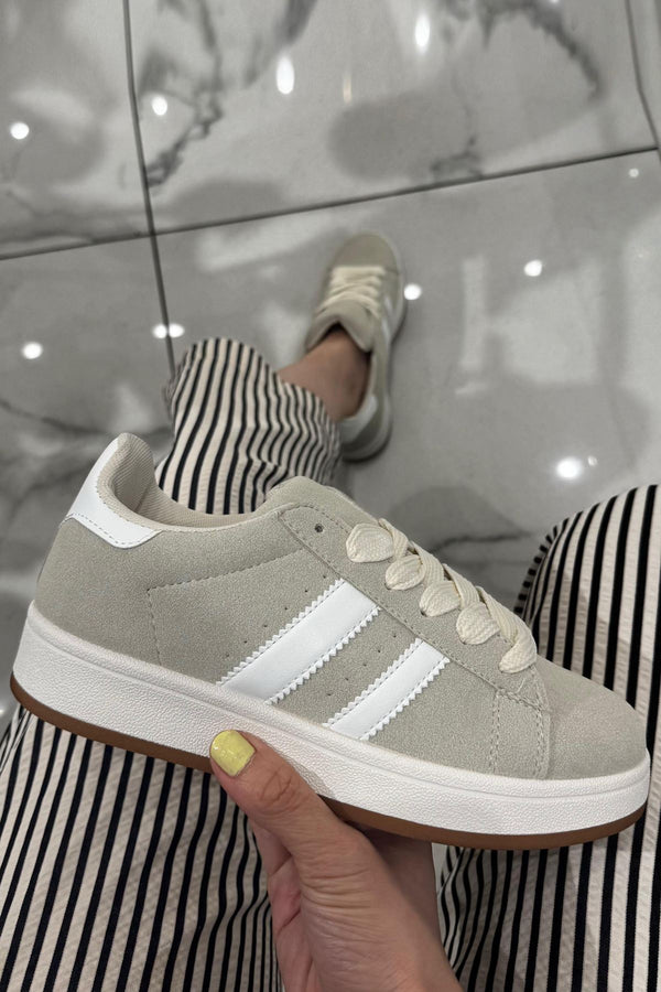 suede Gum Sole Lace Up Trainer