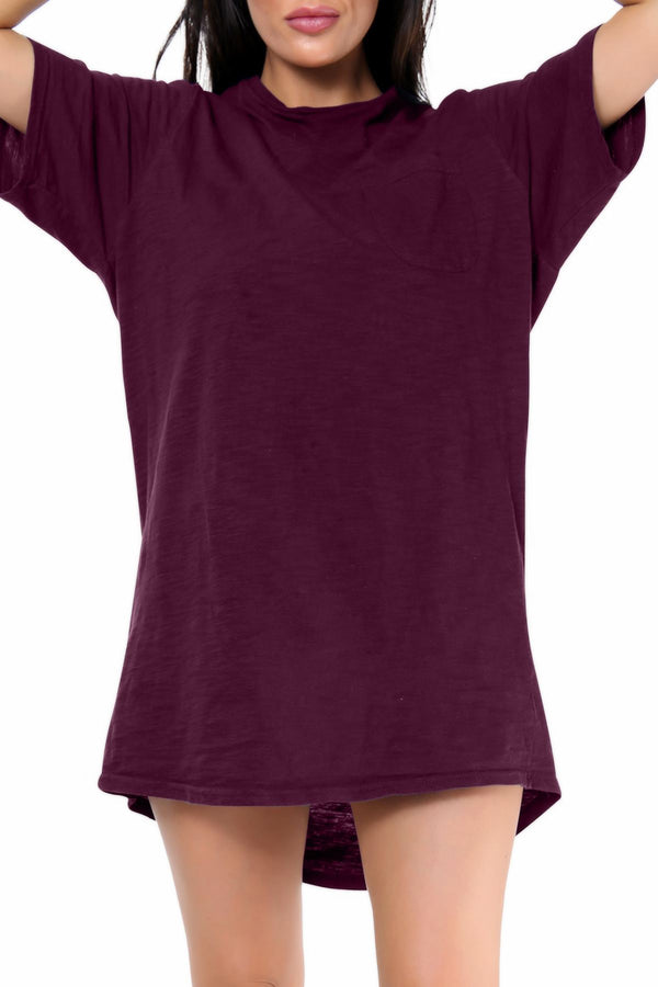 Special Price Women Plain Night Wear Long Tshirt
