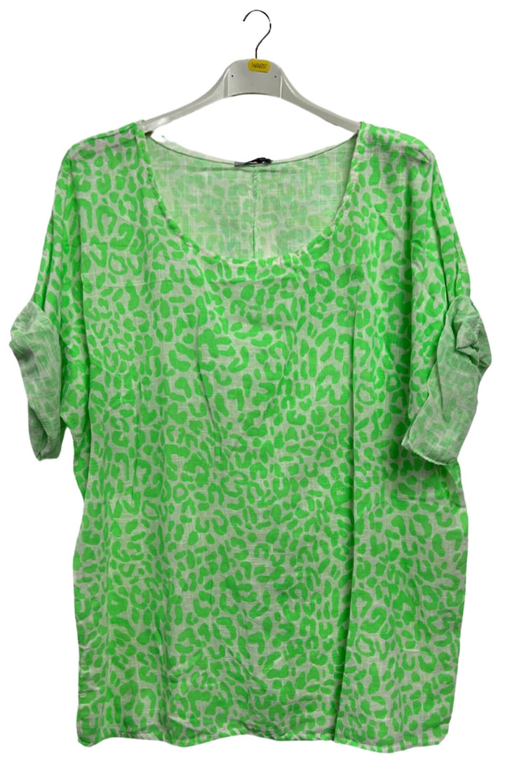 Leopard Print Tunic Cotton Top