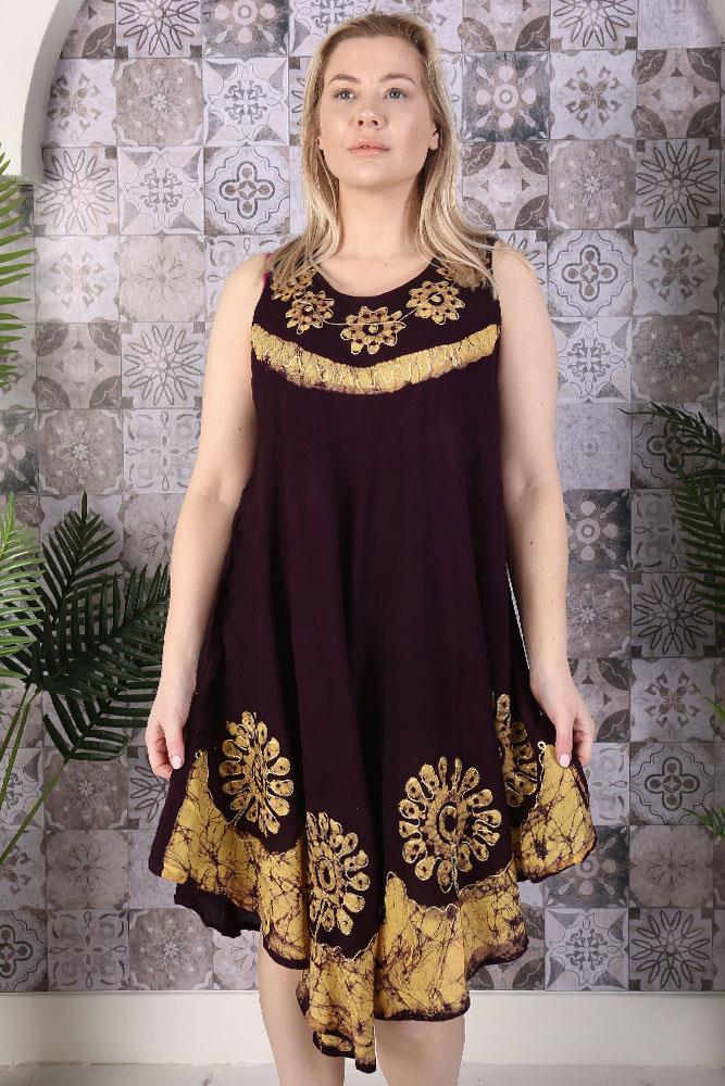Flower Tiedye Printed Umbrella Dress