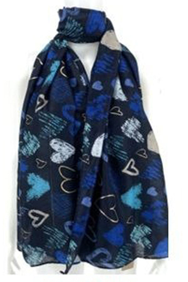 Heart Print Scarves