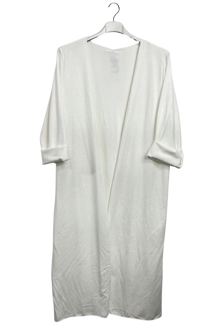 Plain Open Front Longline Cardigan