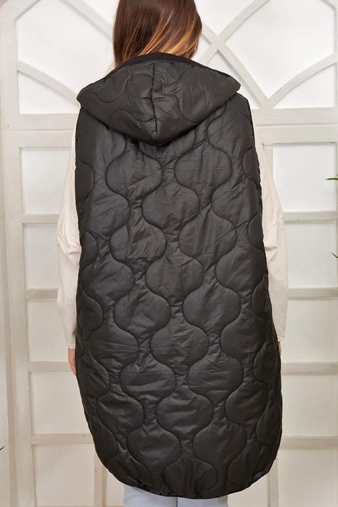Italian Fashion Review Logo Zip Quilted Gilet