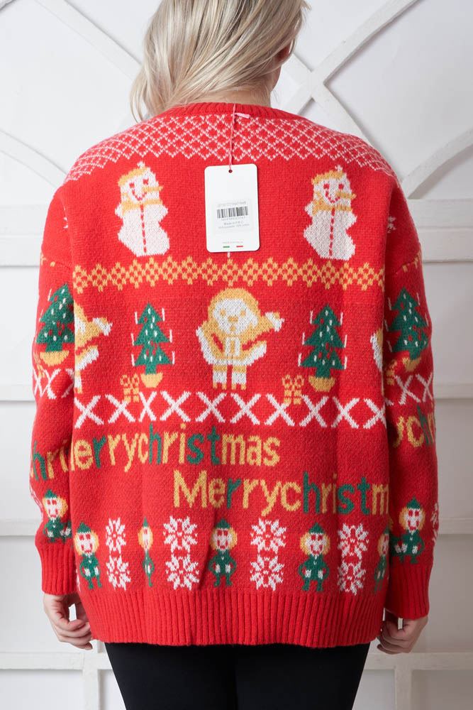 black snowflake christmas jumper
