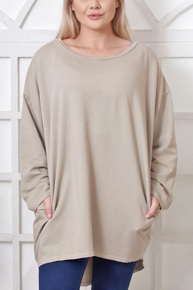 Plain Back Sequin Heart Motif Cotton Top
