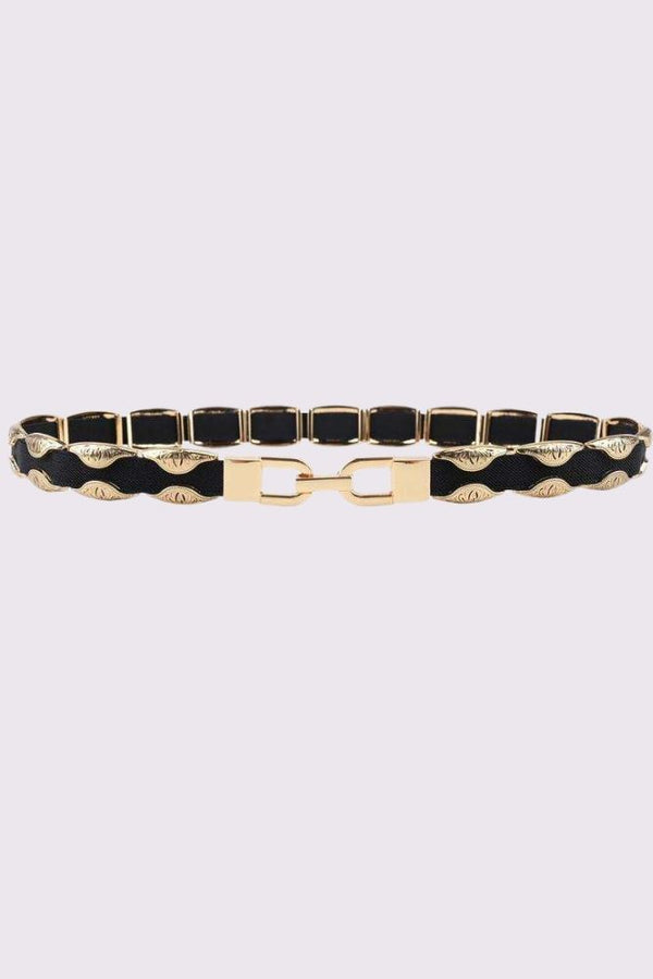 Metallic D Link Thin Belt
