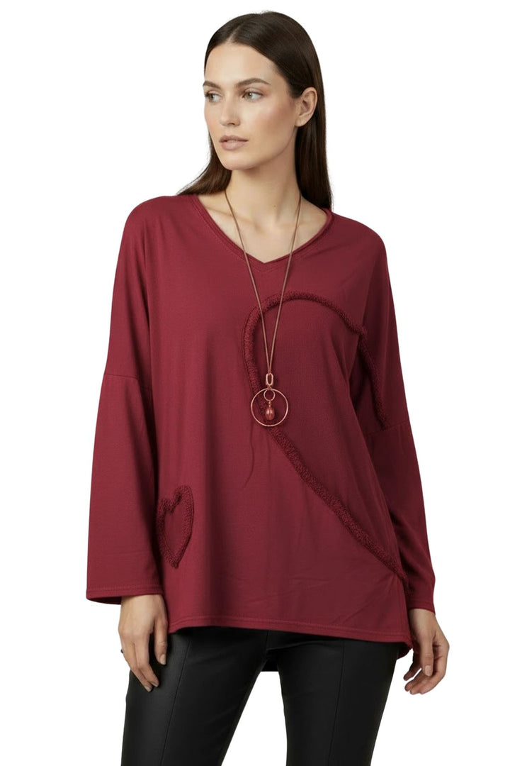 raw edge patch work womens tunic top
