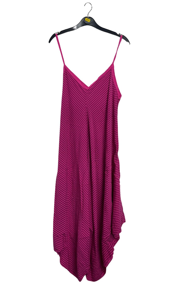 Diagonal Stripe Print Spaghetti Strap Dress
