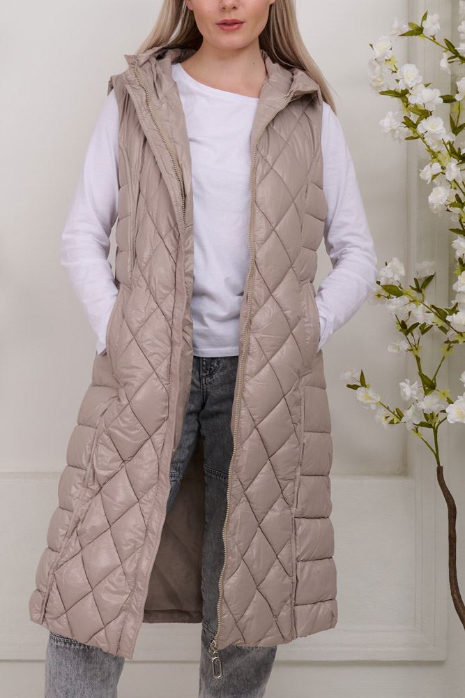 Plain Quilted Padded Nylon Gilet