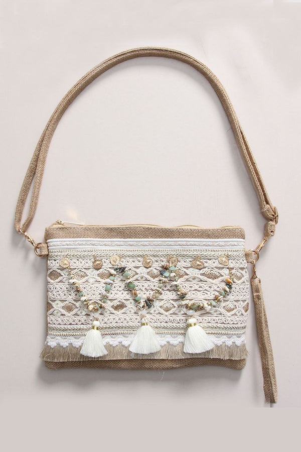Shell Tassel Crossbody Bag