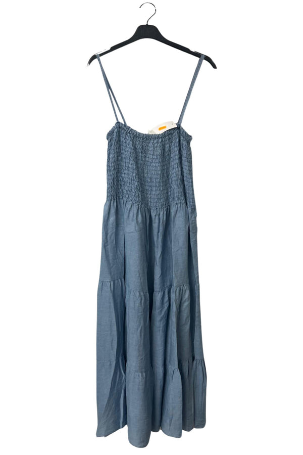 Plain Spaghetti Strap Gathered Dress