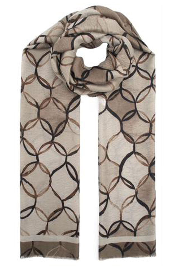 Geometric Ring Print Scarves