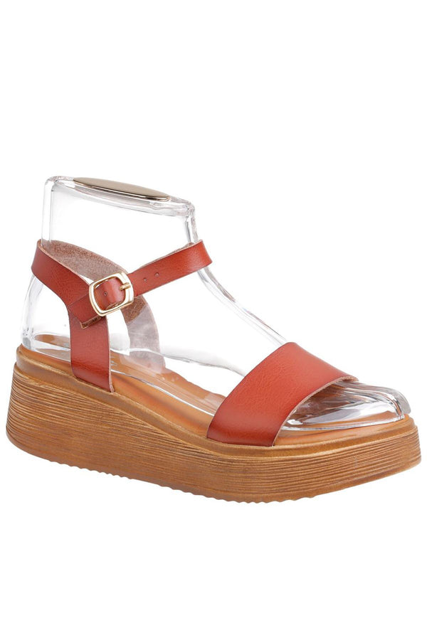 Ankle Strap Buckle Closure Sandal