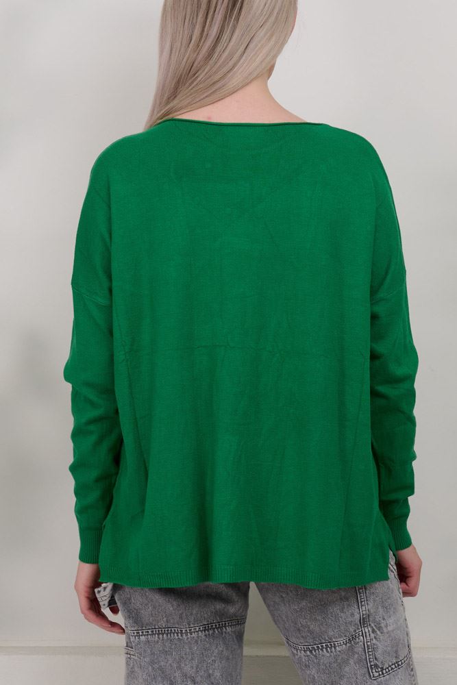 Plain Knit Beading Viscose Top