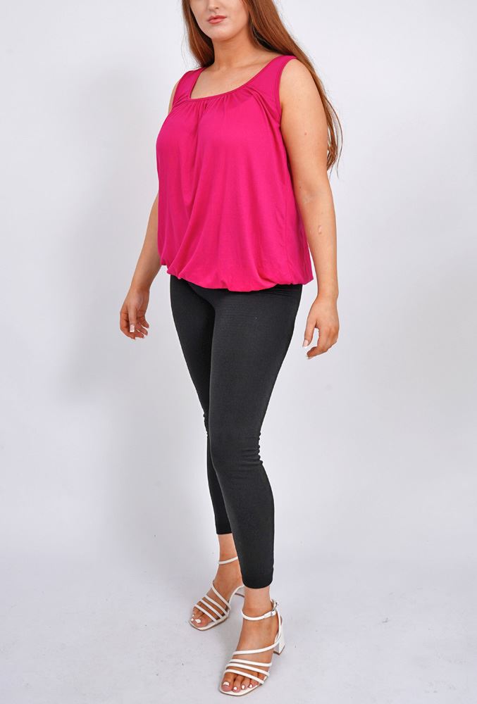 Plain Elasticated Hem Vest Top