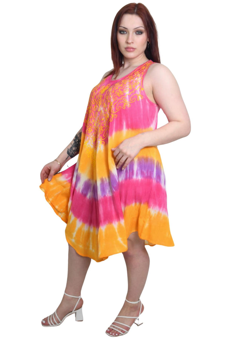Tiedye Print Umbrela Dress
