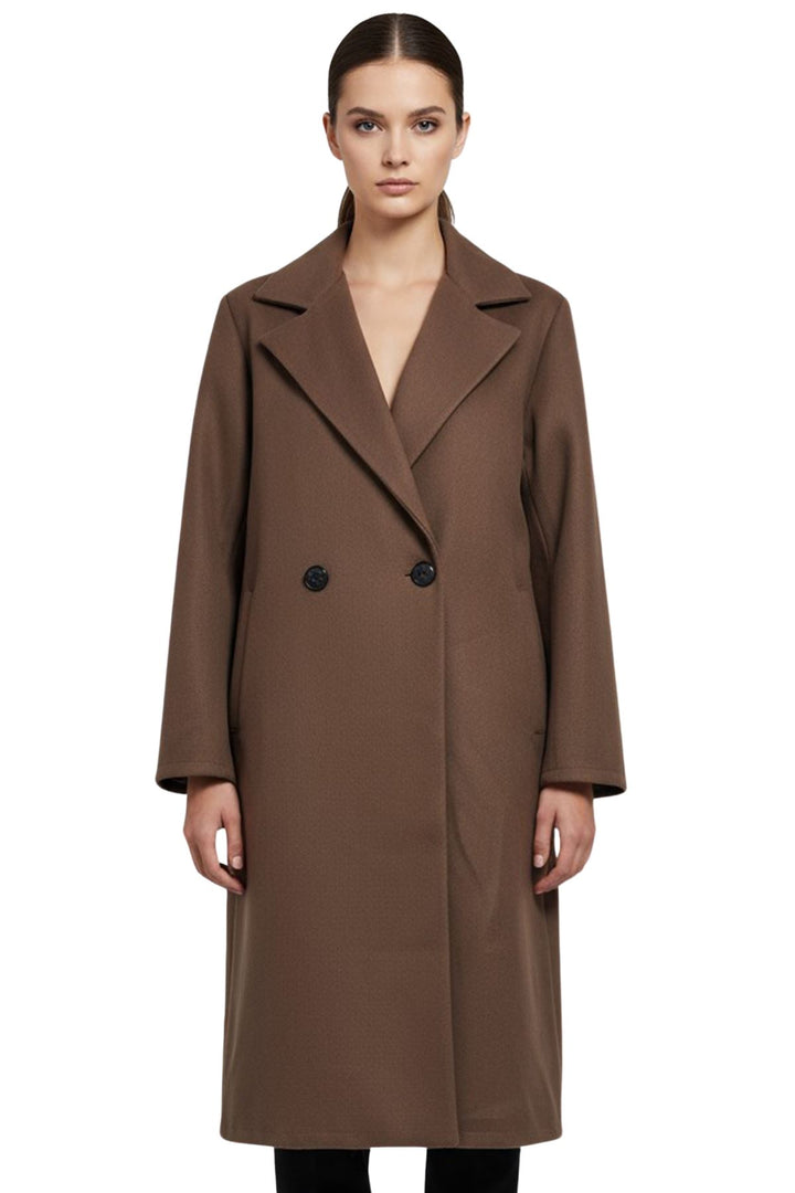plain longline coat for fashion retailers
