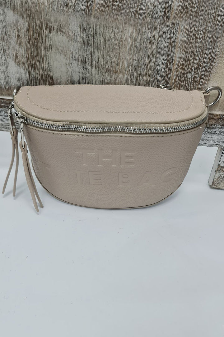Tote Print Double Zipped Shoulder Bag