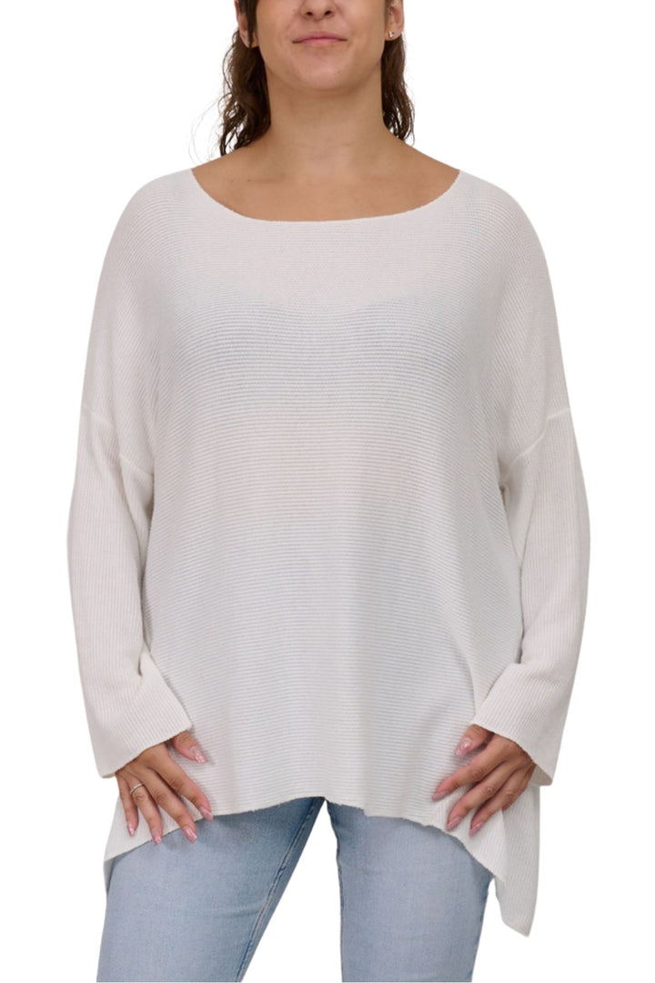 Plain Dipped Hem Viscose Top