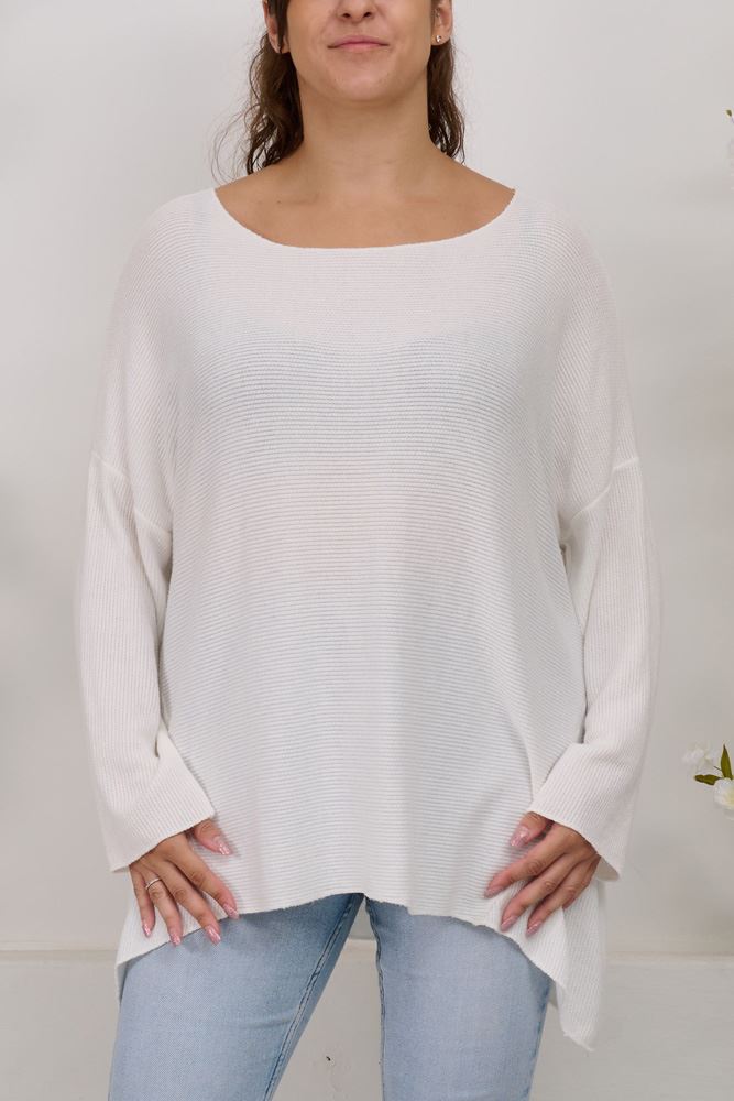 Plain Dipped Hem Viscose Top