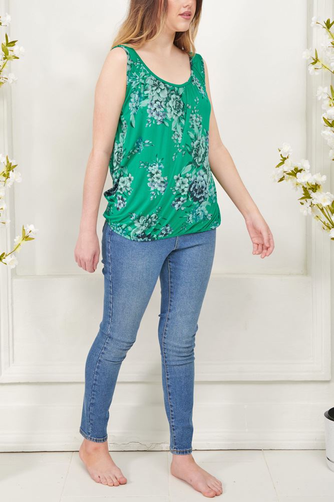 Lily Flower Print Viscose Top