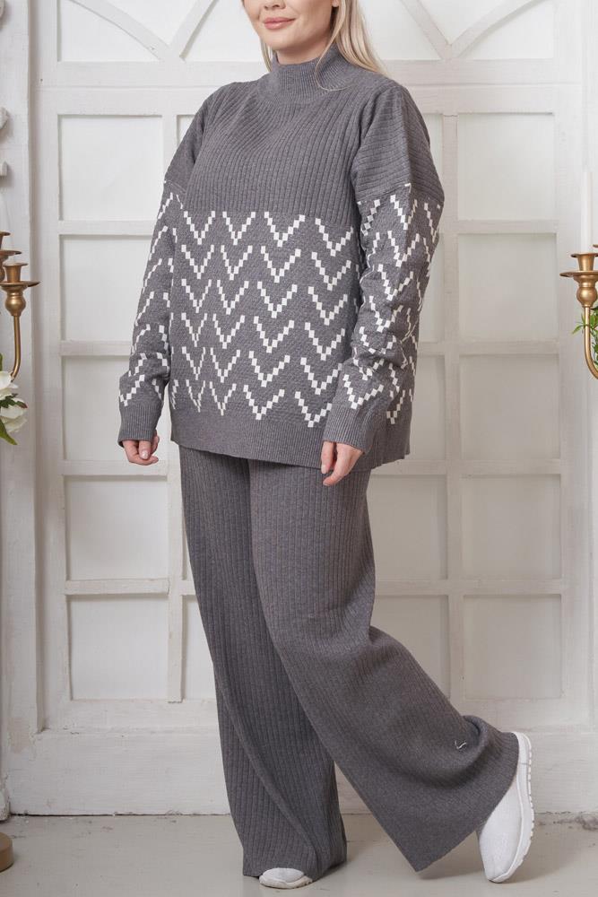Aztec Pattern Knitted Viscose Co-Ord
