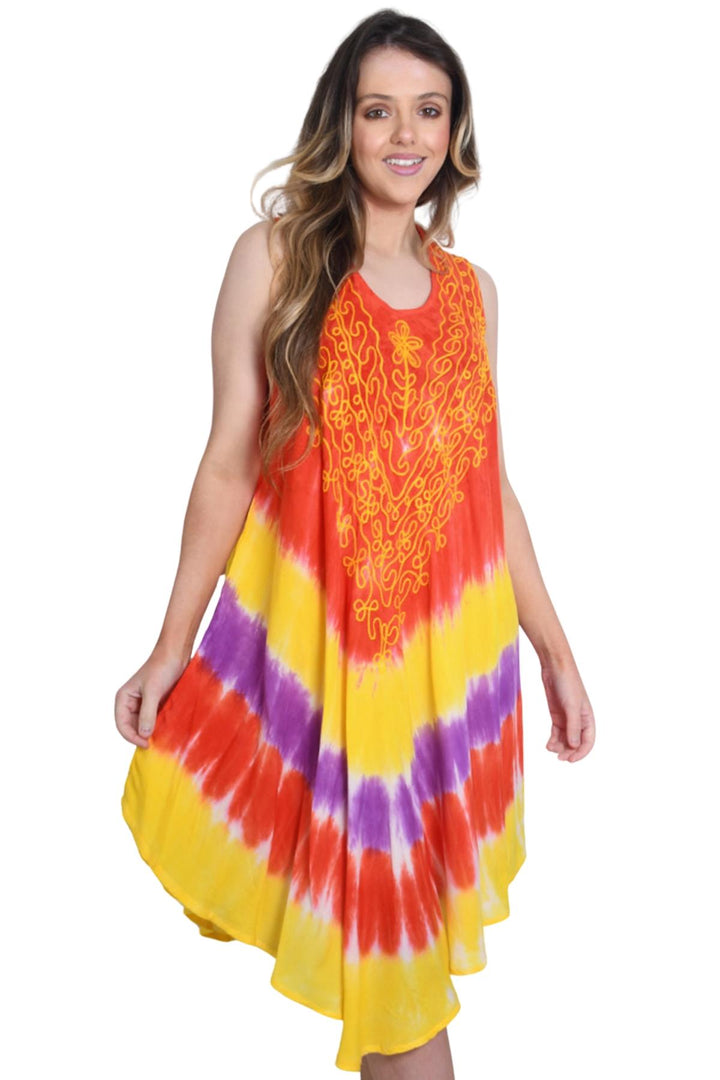 Tiedye Print Umbrela Dress