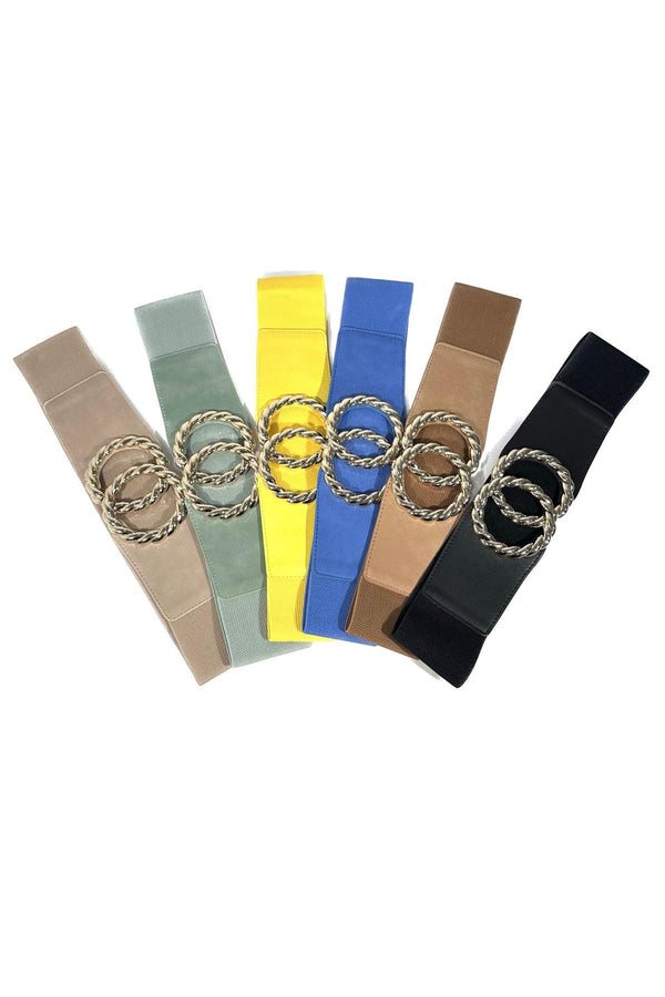 Twisted Buckle Elasticated Belt