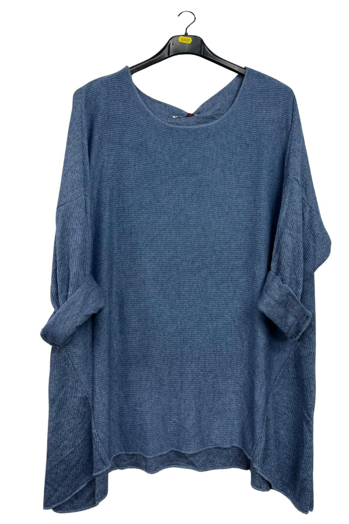 Plain Dipped Hem Viscose Top