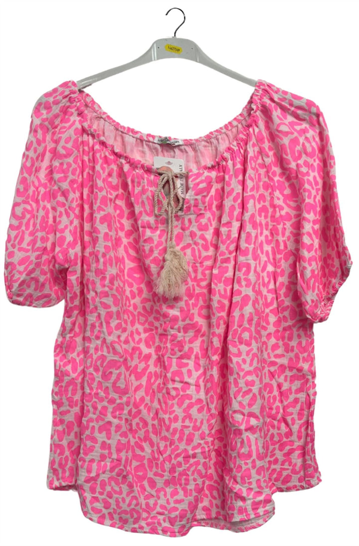 Leopard Print Cotton Top