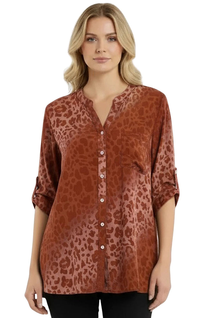 womens leopard pocket shirt bulk
