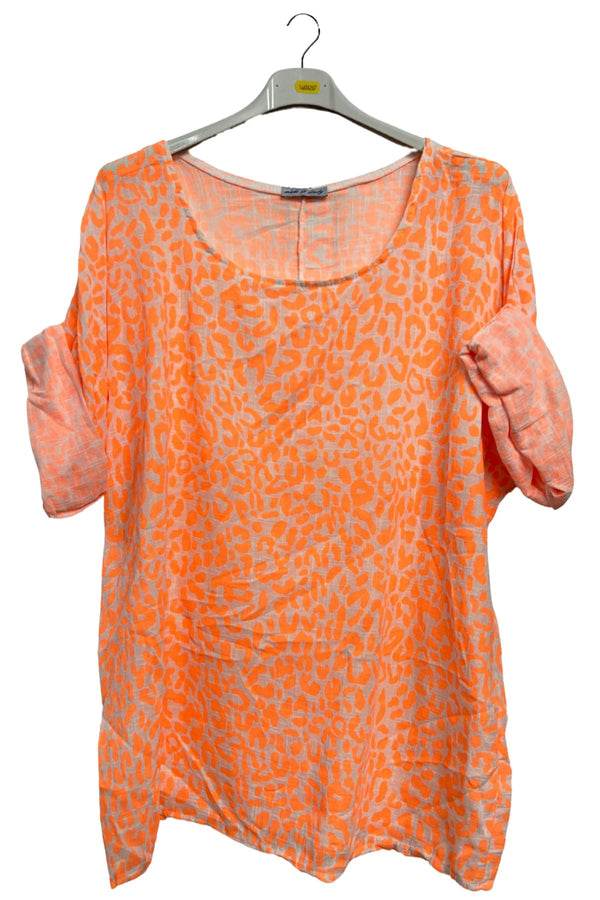 Leopard Print Tunic Cotton Top