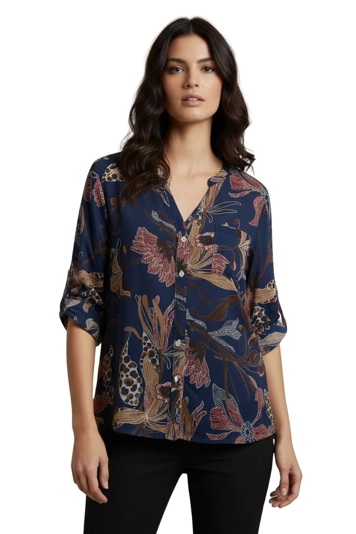 wholesale floral print pocket shirt
