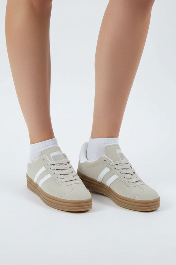 Stripe Lace Up Trainer