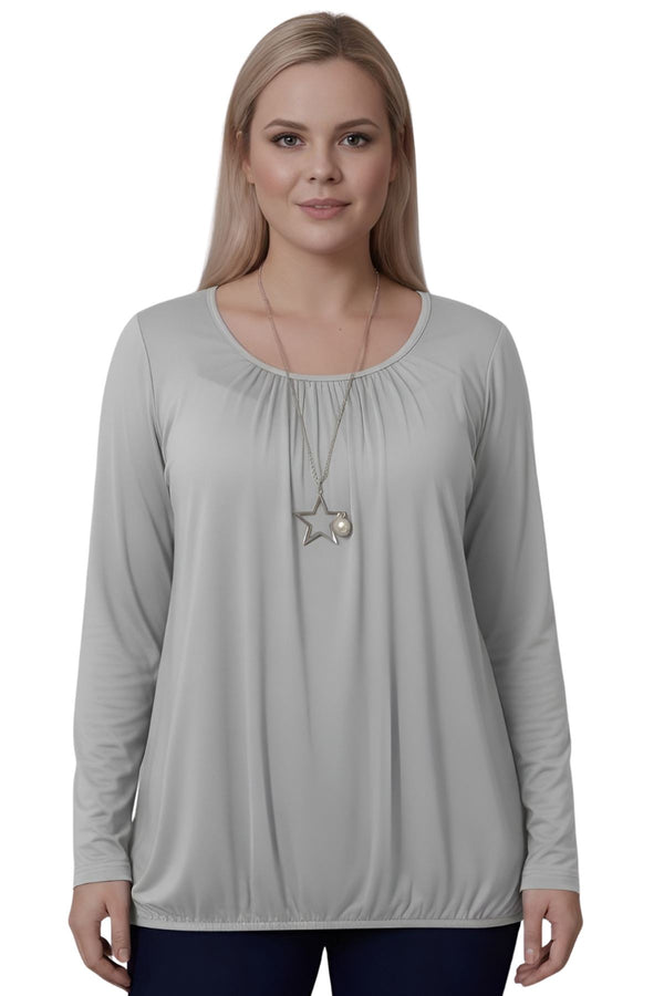 italian viscose round neck top
